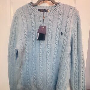 Polo Ralph Lauren Cable Knit Sweater.  Wool.  NWT.  Mens Medium